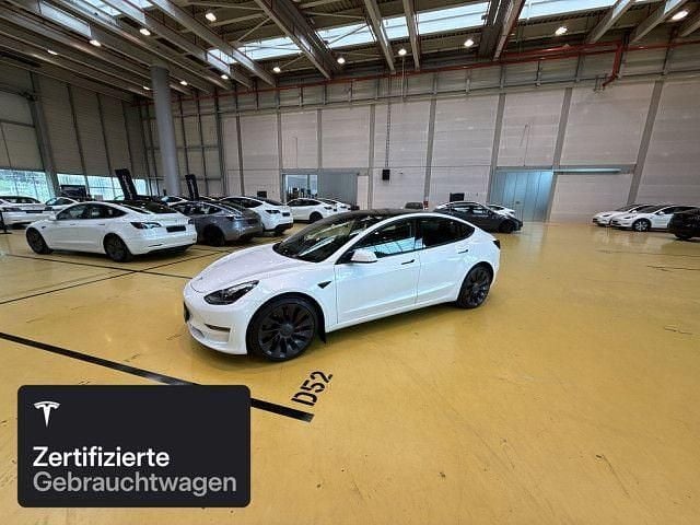 Pearl white multicoat Gebraucht 2020 Tesla Model 3 Performance Limousine | 26.600 € (Fairer Preis) - Bild 1/4