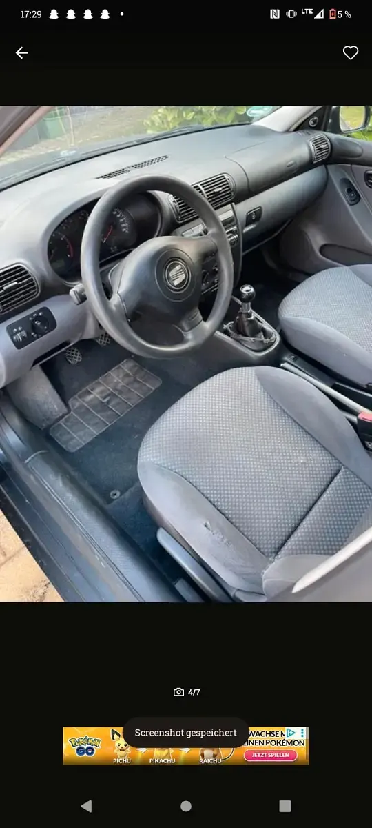 Usata Seat Leon 105 CV (77 kW) 2002 Nero Utilitaria