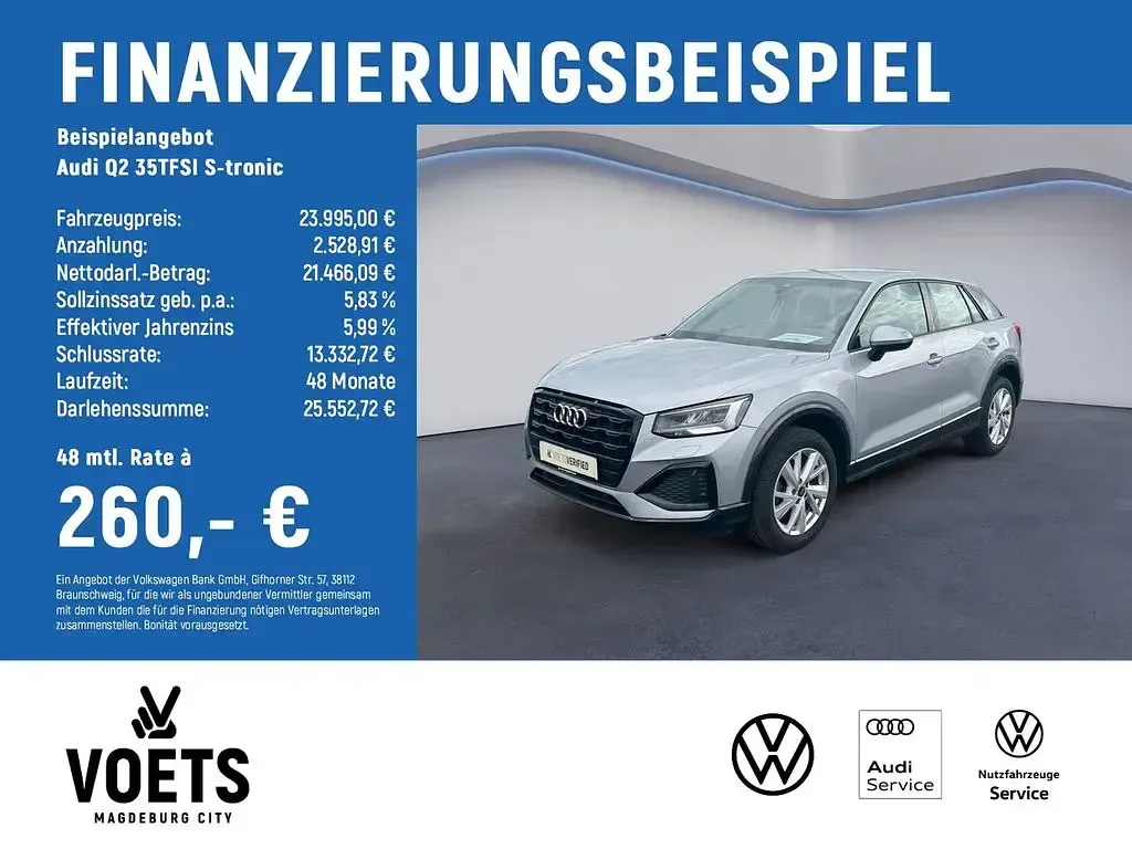Gebraucht Audi Q2 Advanced 150 PS (110 kW) 2022 Silber SUV
