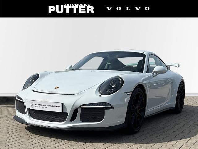 Ziernähte in indischrot) (weiss Gebraucht 2015 Porsche 911 GT3 Chrono Coupé | 133.900 € (Fairer Preis) - Bild 1/4