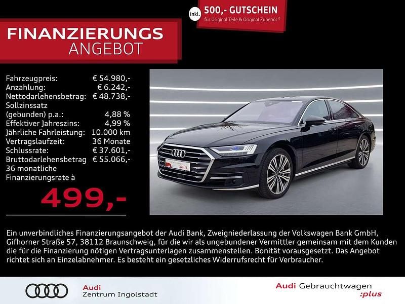 Mythosschwarz metallic Gebraucht 2021 Audi A8 Ambiente Limousine | 54.980 € (Guter Preis) - Bild 1/2