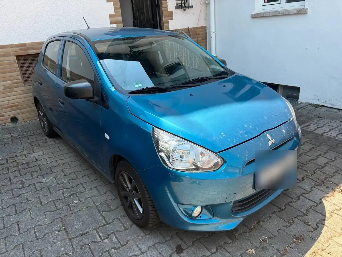 Gebraucht Mitsubishi Space Star 75 PS (55 kW) 2014 Blau Van / Kleinbus