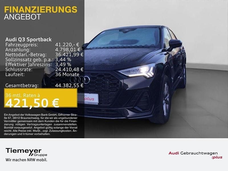 Schwarz Gebraucht 2025 Audi Q3 Sportback S-Line SUV | 41.220 € (Guter Preis) - Bild 1/4