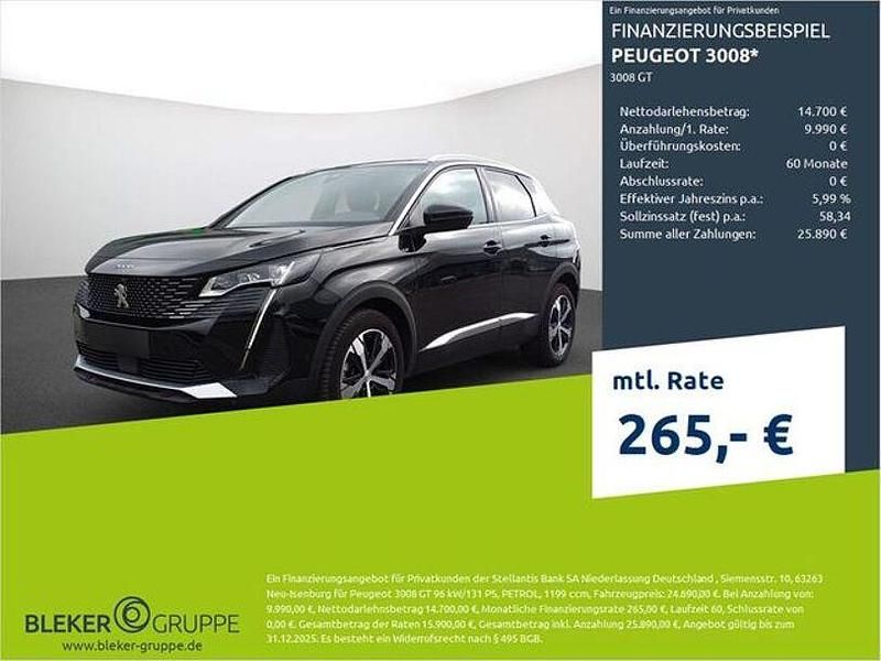 Schwarz Gebraucht 2023 Peugeot 3008 GT Limousine | 24.690 € (Fairer Preis) - Bild 1/3