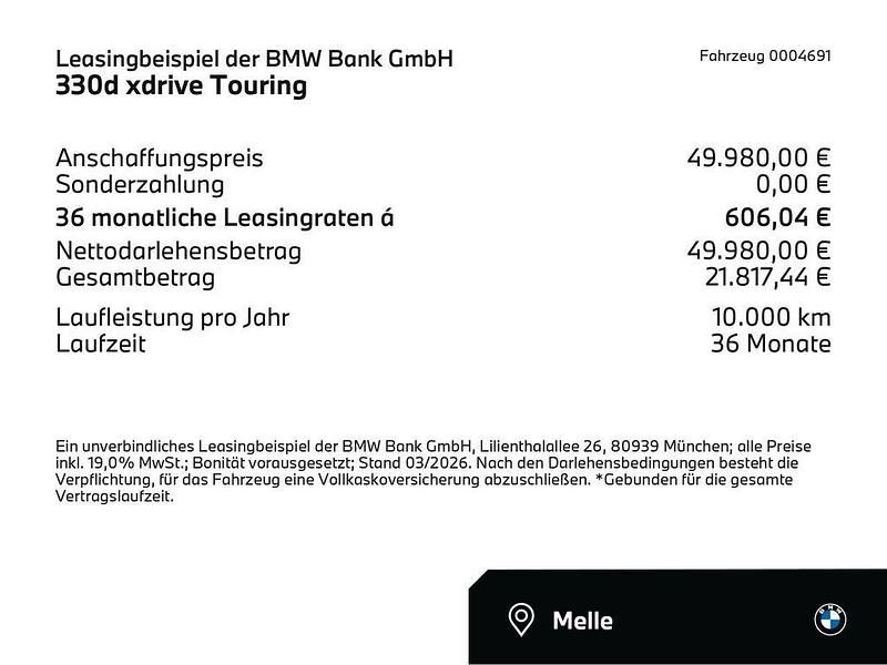 Gebraucht BMW 330 Shadowline 286 PS (210 kW) 2025 Skyscraper grau (grau) Kombi