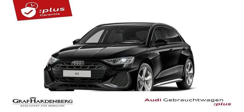 Schwarz Gebraucht 2025 Audi A3 Sportback S-Line Limousine | 34.530 € (Superpreis) - Bild 1/3
