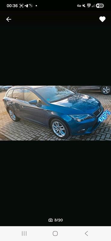 Usata Seat Leon 150 CV (110 kW) 2014 Blu Station wagon
