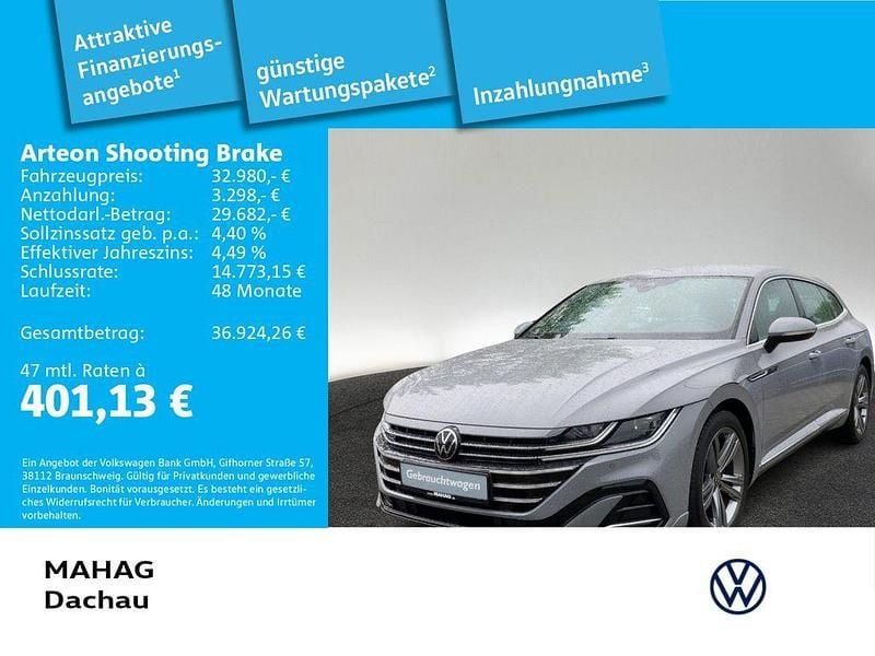 Grau Gebraucht 2023 VW Arteon R-line Limousine | 32.980 € (Fairer Preis) - Bild 1/3