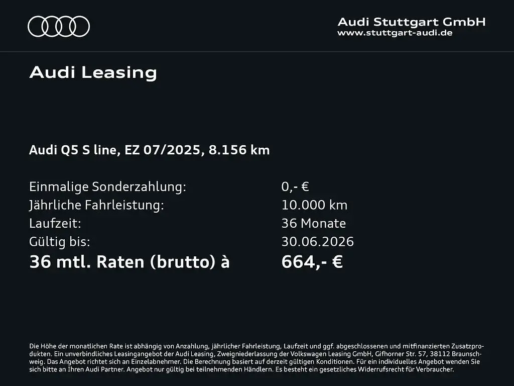 Second-hand Audi Q5 Business 299 CP (219 kW) 2025 Alb SUV