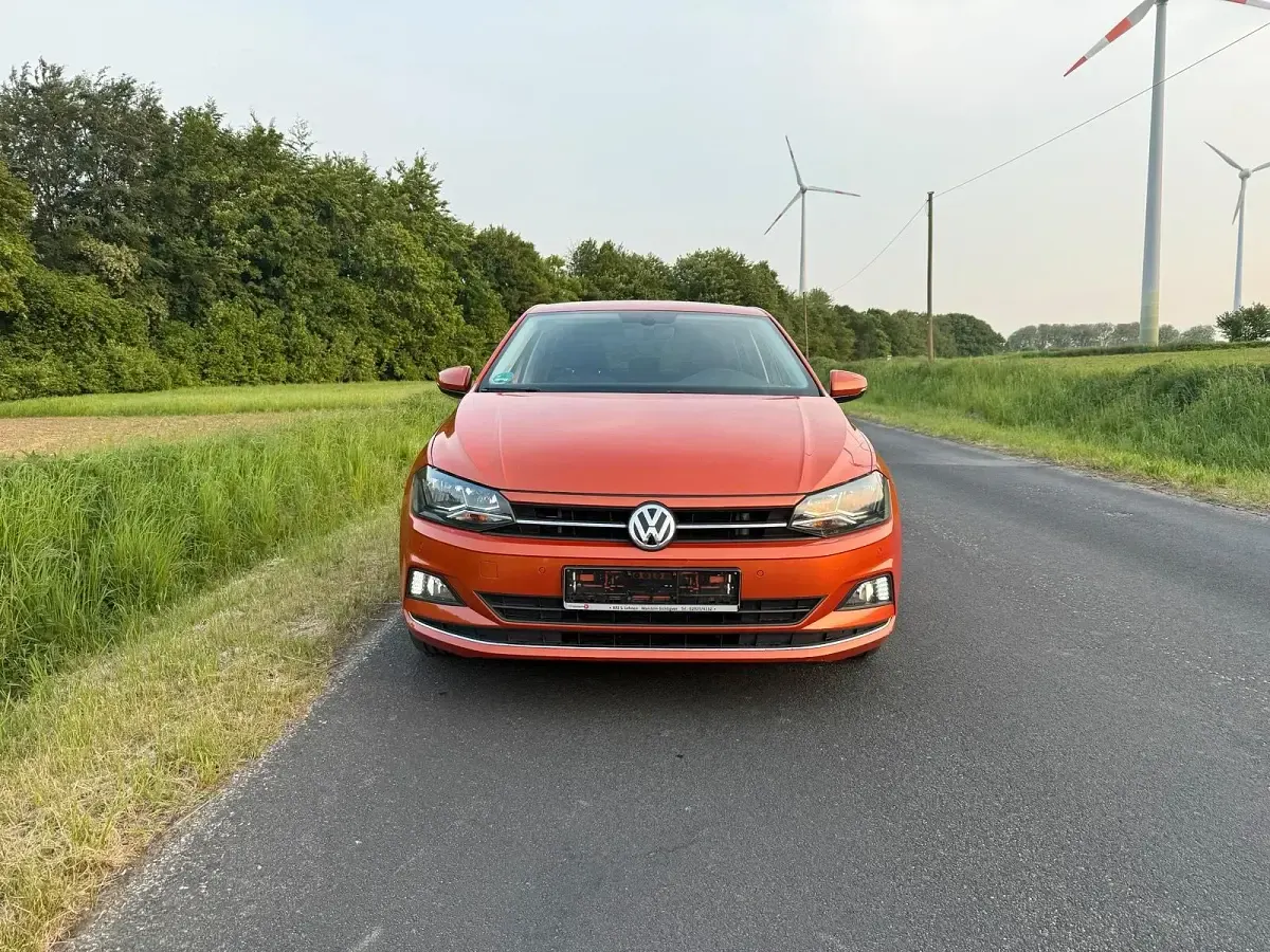 Usata VW Polo Highline 116 CV (85 kW) 2019 Arancione Utilitaria