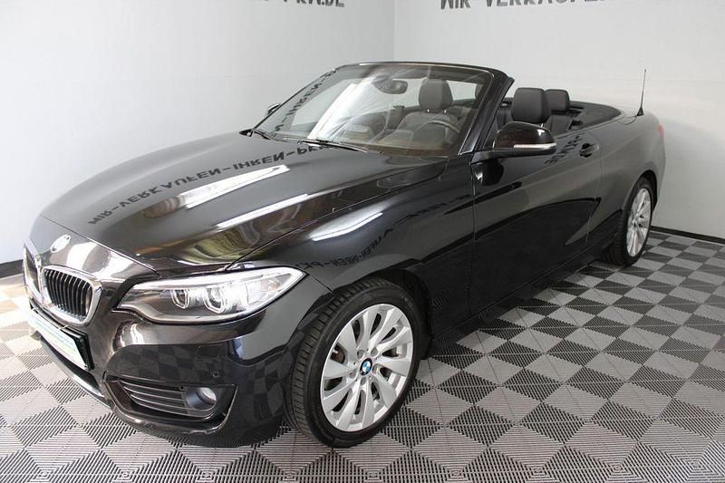 Schwarz Gebraucht 2016 BMW 218 Advantage Cabrio | 15.250 € (Guter Preis) - Bild 1/4