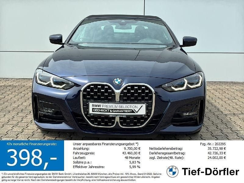 Bmw individual tansanitblau me Gebraucht 2022 BMW 420 M Sport Cabrio | 38.741 € (Guter Preis) - Bild 1/4