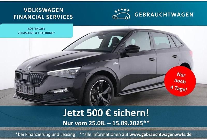Schwarz Gebraucht 2021 Skoda Scala Monte Carlo Kleinwagen | 16.739 € (Superpreis) - Bild 1/4