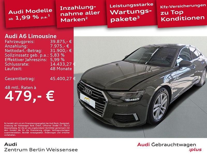 Grau Gebraucht 2022 Audi A6 Ambiente Limousine | 39.575 € (Fairer Preis) - Bild 1/4