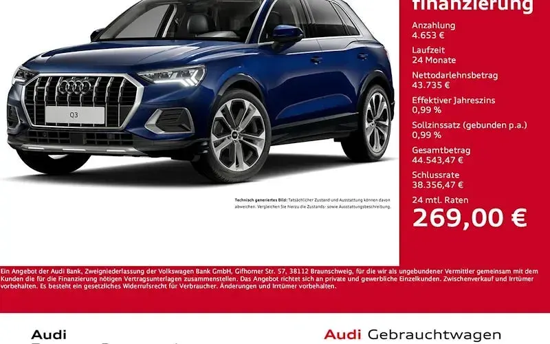 Gebraucht Audi Q3 Advanced Plus 193 PS (141 kW) 2025 Blau SUV