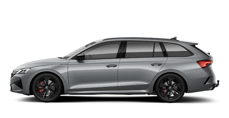 Neu Skoda Octavia RS 265 PS (194 kW) 2025 Smokey diamond silver metallic Kombi