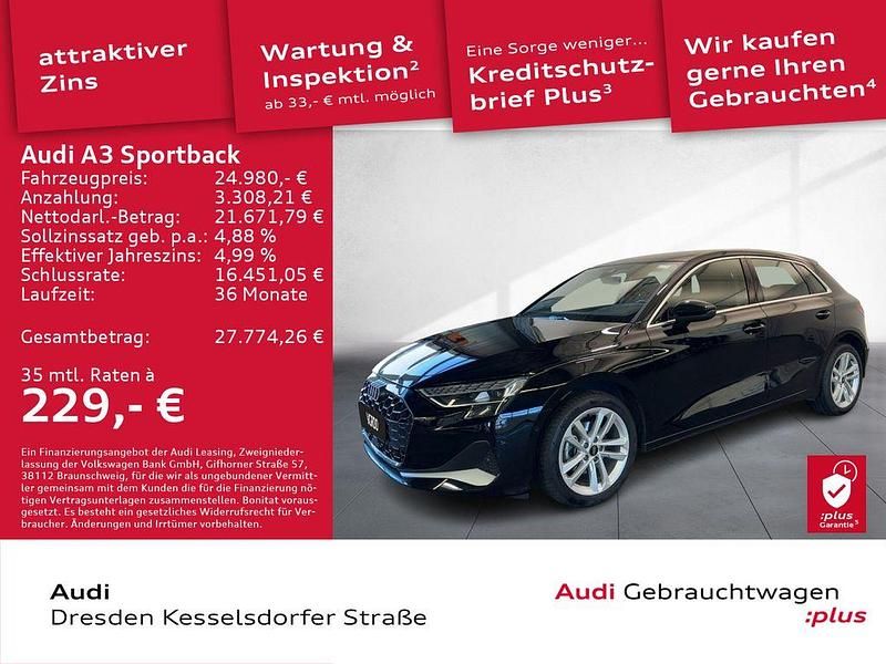Gebraucht Audi A3 Advanced Plus 116 PS (85 kW) 2024 Brillantschwarz Limousine