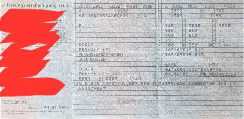 Second-hand Renault Modus 75 CP (55 kW) 2005 Argintiu Monovolum