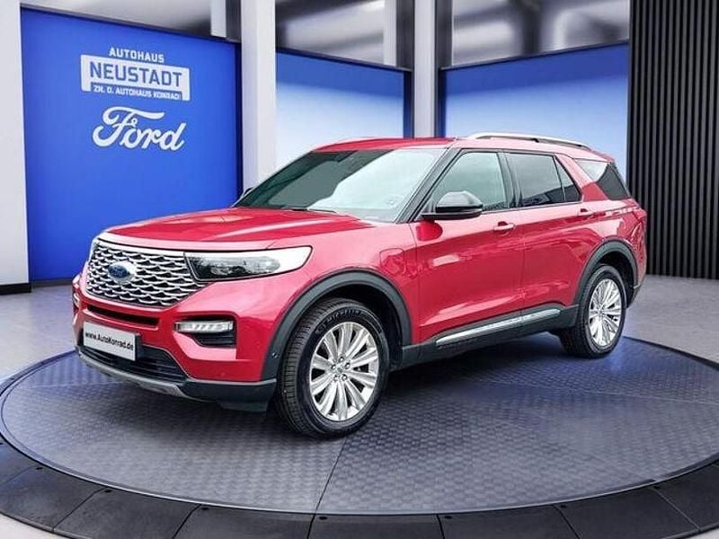 Lucid red metallic Gebraucht 2024 Ford Explorer Hybrid Platinum SUV | 53.990 € (Guter Preis) - Bild 1/4