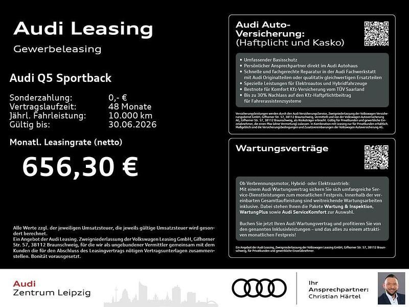 Gebraucht Audi Q5 Sportback Edition .1 204 PS (150 kW) 2025 Schwarz SUV