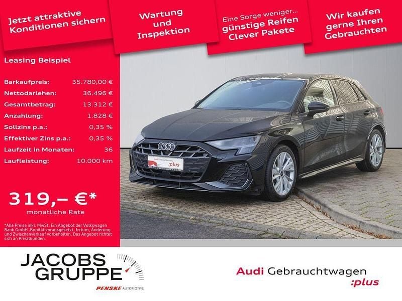 Schwarz Gebraucht 2025 Audi A3 S-Line Limousine | 36.496 € (Fairer Preis) - Bild 1/4