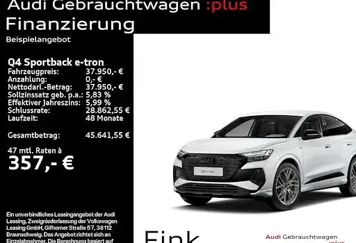 Gebraucht Audi Q4 Sportback e-tron S-Line 219 kW (299 PS) 2023 Weiß SUV