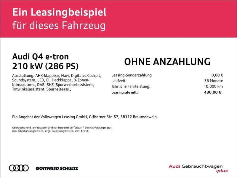 Gebraucht Audi Q4 Sportback e-tron Comfort 210 kW (286 PS) 2025 Geysirblau metallic SUV