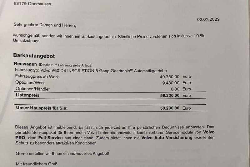 Schwarz Gebraucht 2019 Volvo V60 Inscription Kombi | 26.900 € (Guter Preis) - Bild 1/4