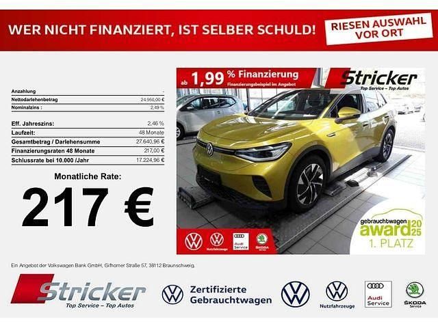 Honey yellow metallic (metallic) Gebraucht 2021 VW ID.4 Business SUV | 24.950 € (Superpreis) - Bild 1/3
