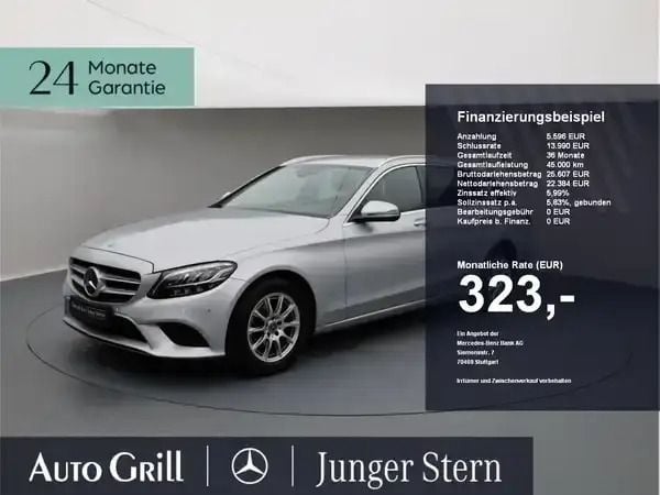 Iridiumsilber metallic Gebraucht 2021 Mercedes C180 Kombi | 26.390 € (Guter Preis) - Bild 1/4