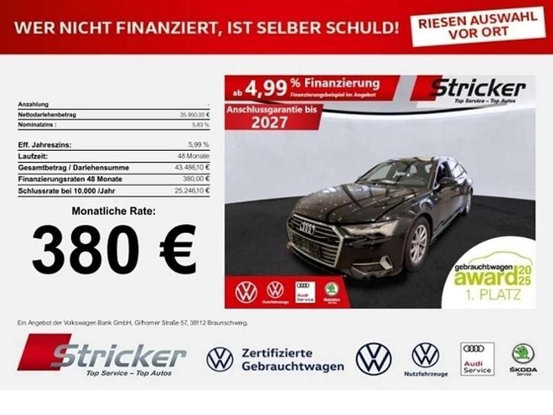 Mythosschwarz metallic (metallic) Gebraucht 2022 Audi A6 S-Line Kombi | 35.949 € (Superpreis) - Bild 1/3