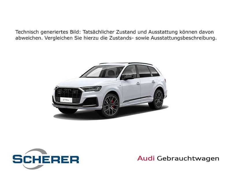 Gletscherweiß metallic Gebraucht 2021 Audi Q7 S-Line SUV | 58.890 € (Superpreis) - Bild 1/4