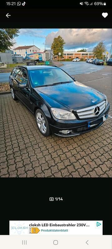 Schwarz Gebraucht 2009 Mercedes C220 Avantgarde Kombi | 5.400 € - Bild 1/4