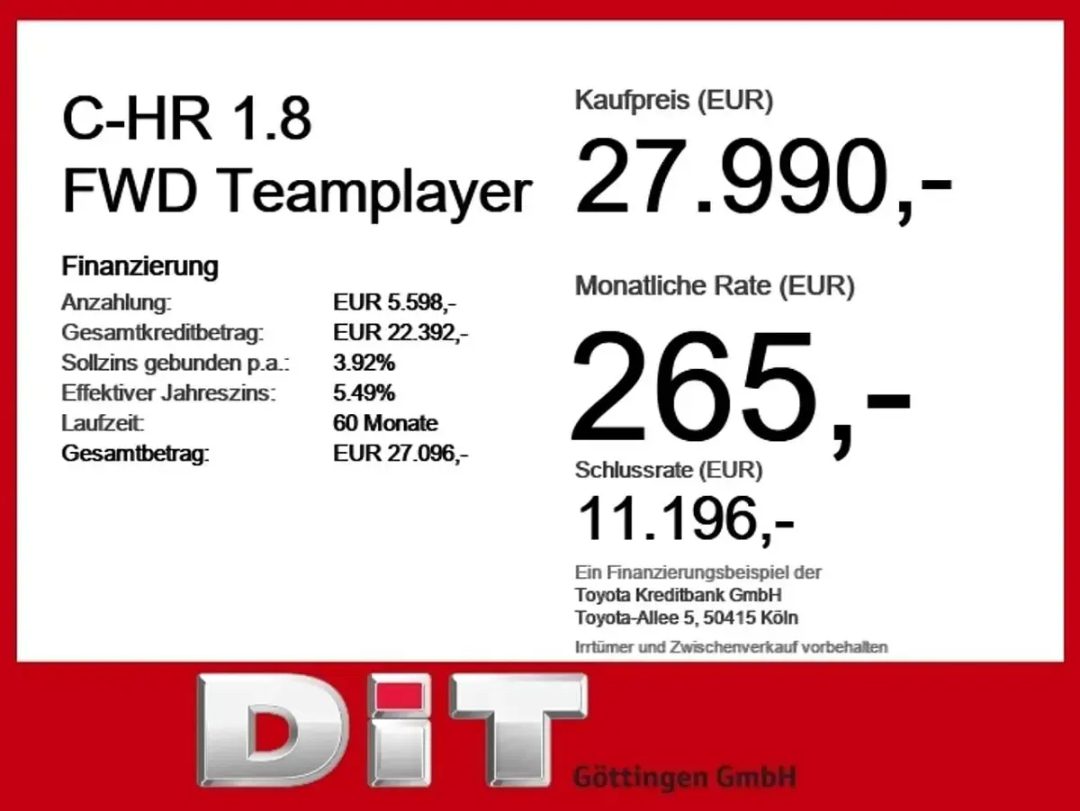 Neu Toyota C-HR 140 PS (102 kW) 2025 Silber SUV