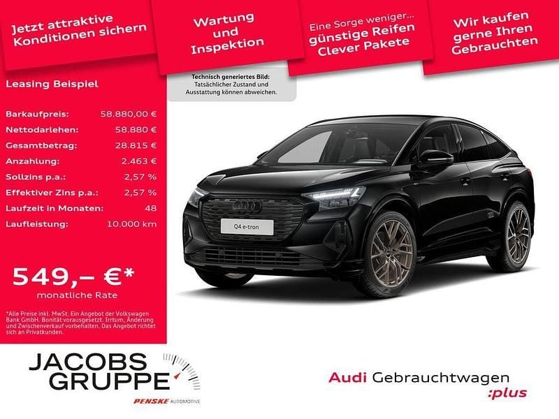 Schwarz Gebraucht 2025 Audi Q4 Sportback e-tron Sport SUV | 58.880 € - Bild 1/4