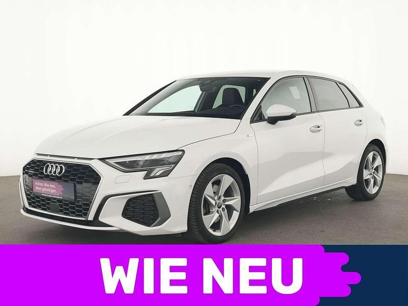 Weiß Gebraucht 2022 Audi A3 Sportback S-Line Limousine | 32.224 € (Guter Preis) - Bild 1/4