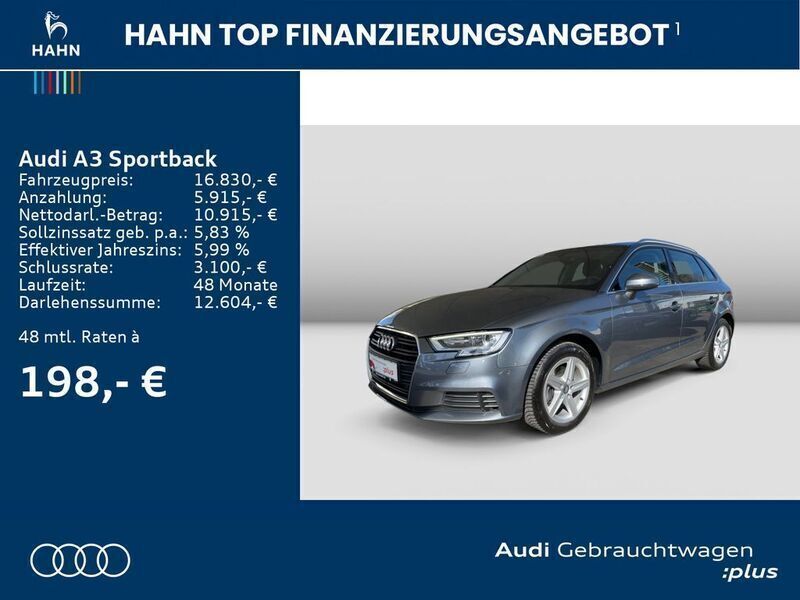 Gebraucht Audi A3 Sportback 150 PS (110 kW) 2018 Grau Kleinwagen
