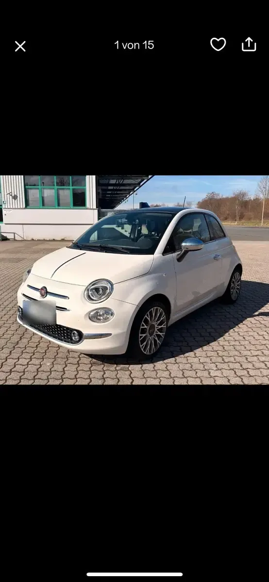 Gebraucht Fiat 500 69 PS (50 kW) 2016 Weiß Kleinwagen