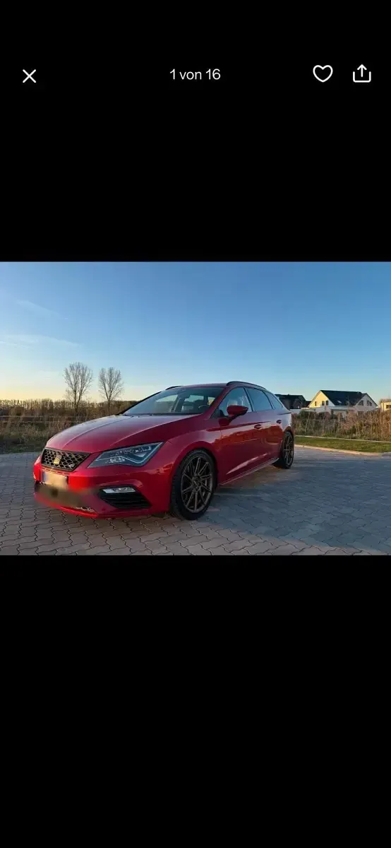 Używany Seat Leon FR 183 KM (134 kW) 2017 Czerwony Kombi