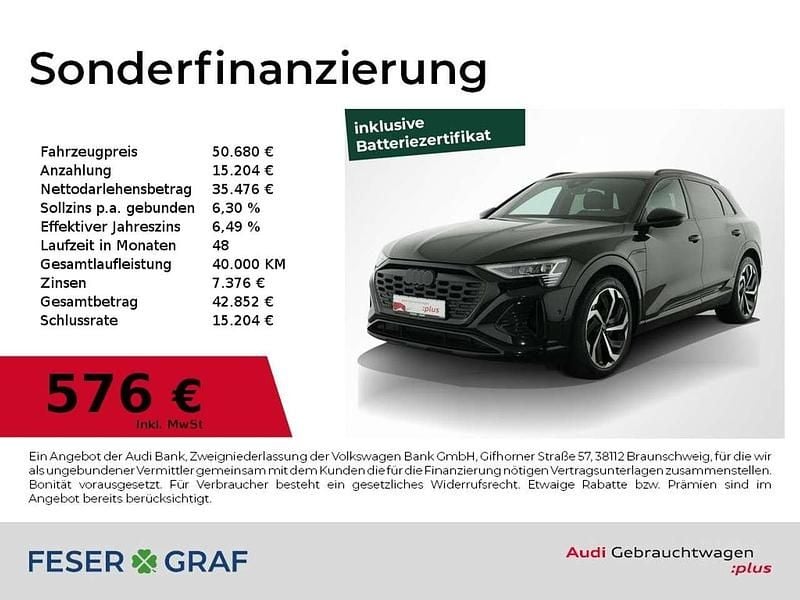 Gebraucht Audi Q8 e-tron Ambiente 300 kW (408 PS) 2023 Mythosschwarz metallic SUV
