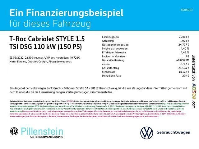 Gebraucht VW T-Roc Style 150 PS (110 kW) 2022 SUV