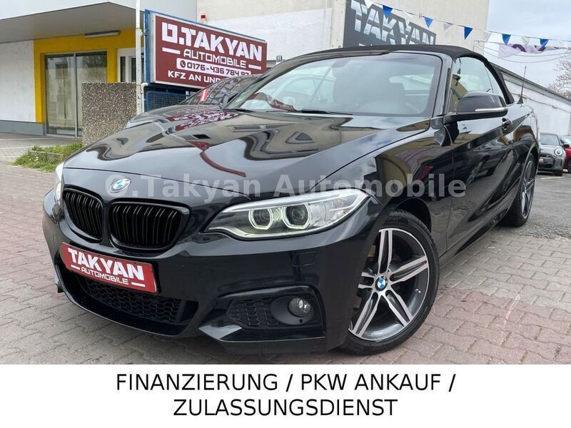 Schwarz Gebraucht 2015 BMW 218 Sport Line Cabrio | 14.990 € (Fairer Preis) - Bild 1/4