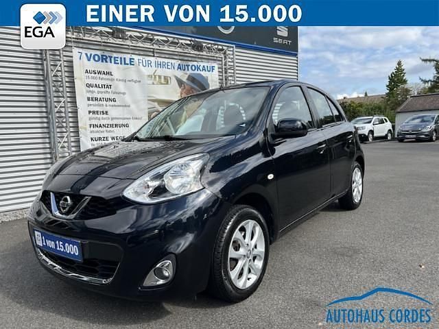 Sapphire black (m) Gebraucht 2016 Nissan Micra Acenta Kleinwagen | 9.789 € (Etwas zu teuer) - Bild 1/4