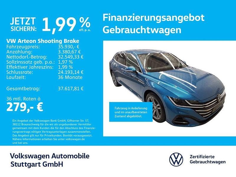 Eisvogelblau metallic Gebraucht 2024 VW Arteon R-line Kombi | 35.930 € (Fairer Preis) - Bild 1/4