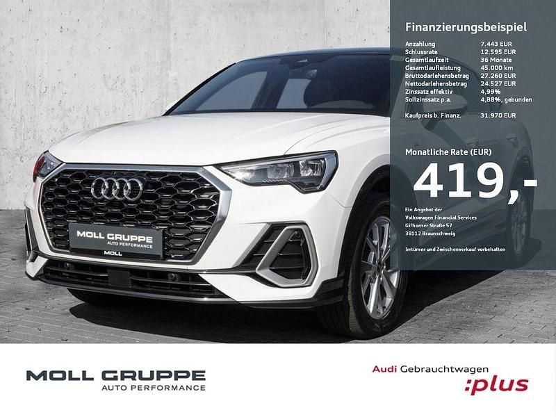 Ibisweiss Gebraucht 2021 Audi Q3 Sportback S-Line SUV | 31.970 € (Fairer Preis) - Bild 1/3