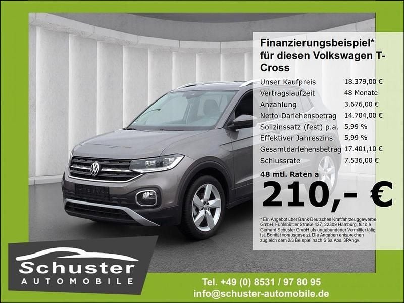 Grau Gebraucht 2020 VW T-Cross Style SUV | 18.379 € (Guter Preis) - Bild 1/4