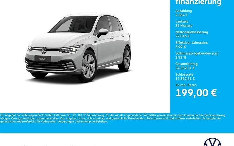 Gebraucht VW Golf VIII Style 130 PS (95 kW) 2024 Weiß Limousine