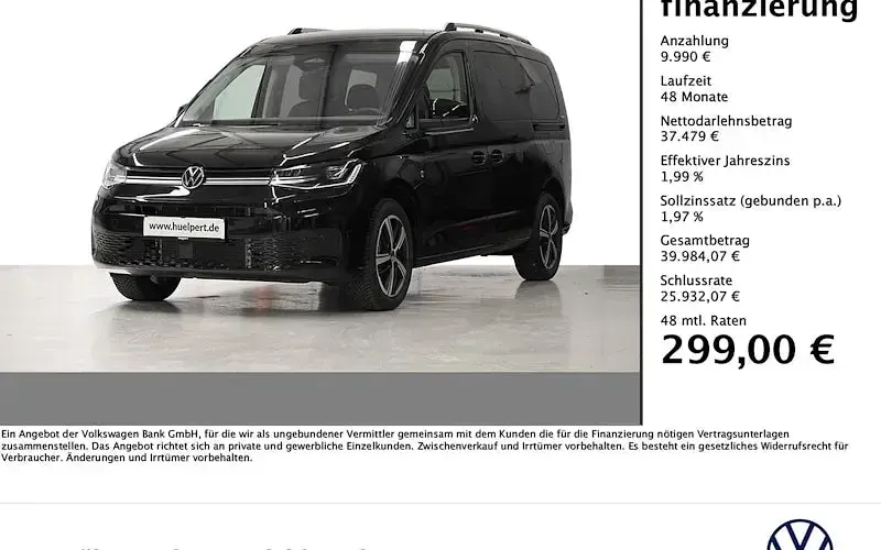 Nouă VW Caddy Maxi 122 CP (89 kW) 2026 Negru Monovolum