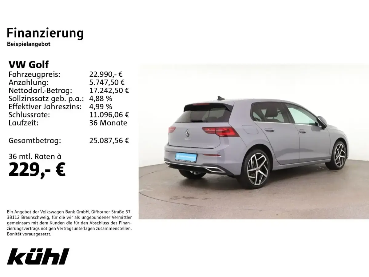 Gebraucht VW Golf VIII Style 204 PS (150 kW) 2022 Grau Kleinwagen