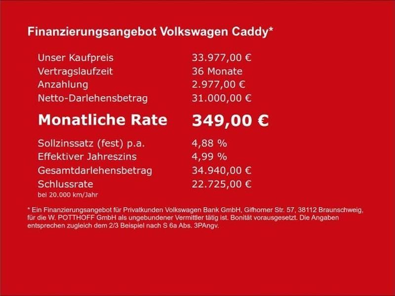 Schwarz Gebraucht 2024 VW Caddy Style Van / Kleinbus | 33.977 € (Fairer Preis) - Bild 1/1